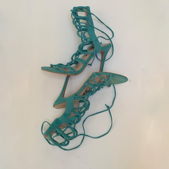 GO JANE Strappy Lace Up Round ToeStillettos - Picture 3 of 8